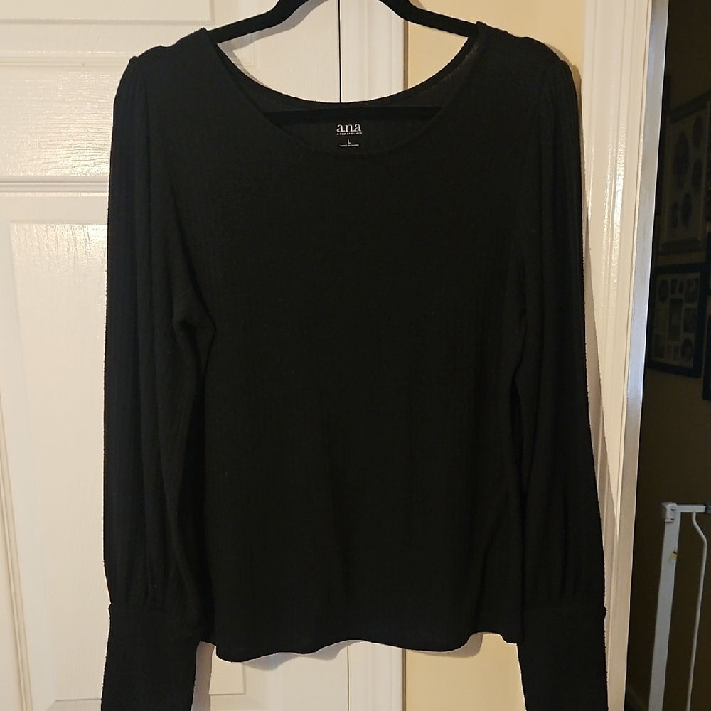 a.n.a Women's Elegant Black Blouse